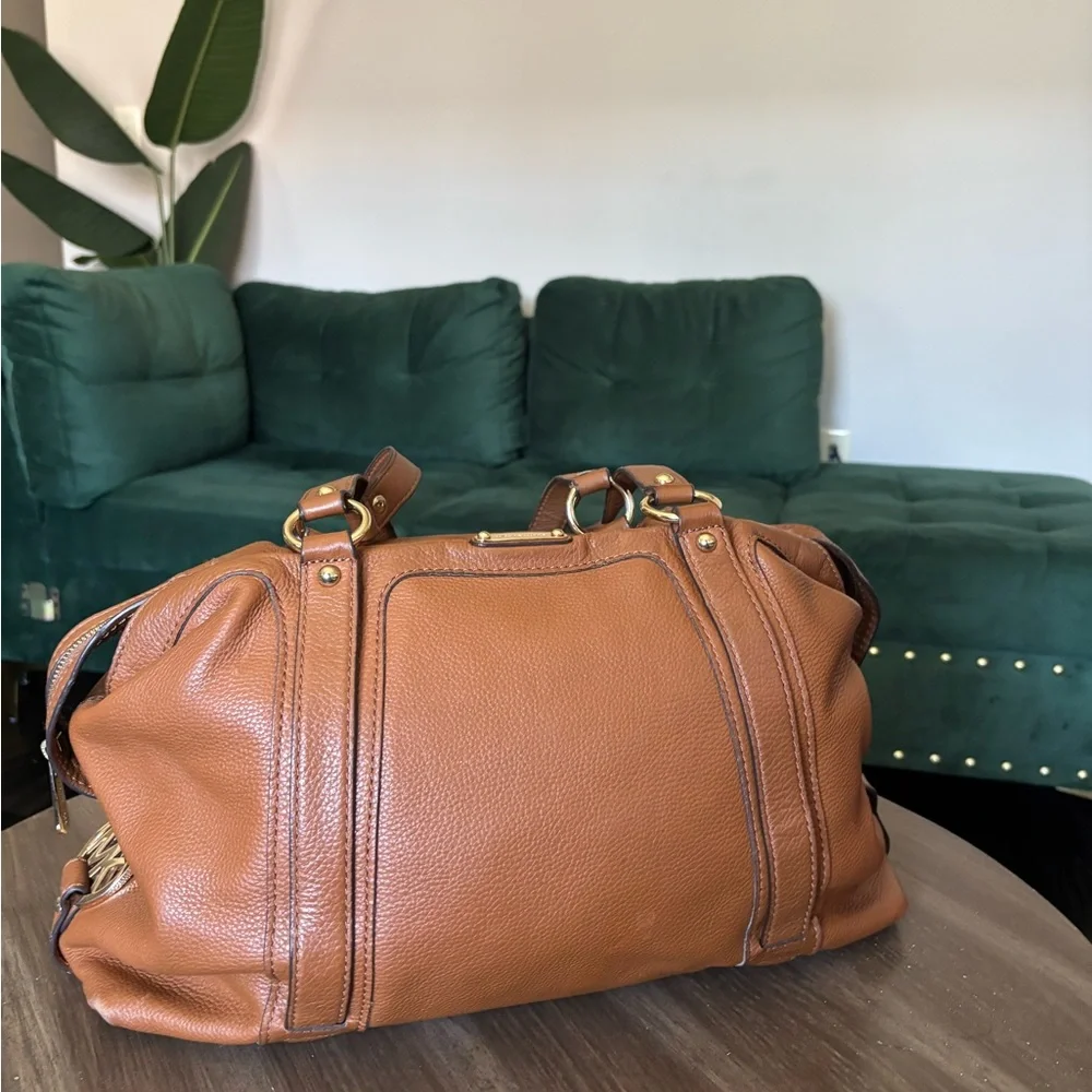 Michael Kors Timeless Brown Leather Satchel - Picture 2 of 16